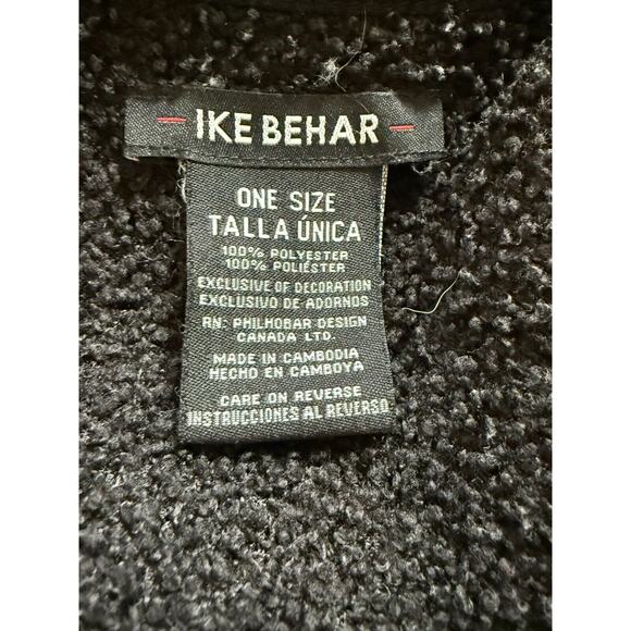 Ike‎ Behar Wrap/Shawl Plaid Red And Black With Fleece One Size - Picture 4 of 5